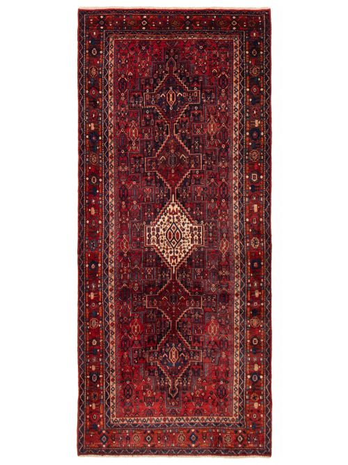 Persian Style 4'4" x 10'3" Hand-knotted Wool Rug 
