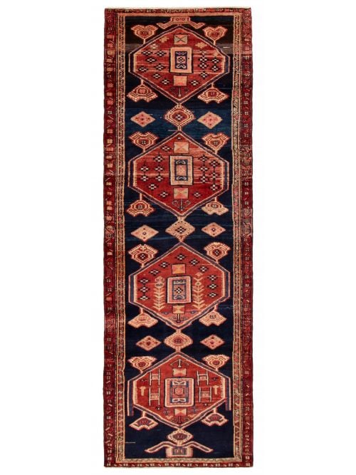 Persian Style 3'7" x 11'6" Hand-knotted Wool Rug 