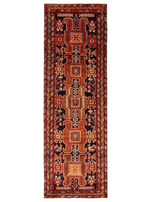 Persian Style 3'5" x 10'4" Hand-knotted Wool Rug 