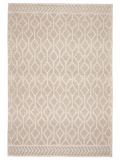 Indian Sienna Braid weave Wool Rug, 185 x 277 cm