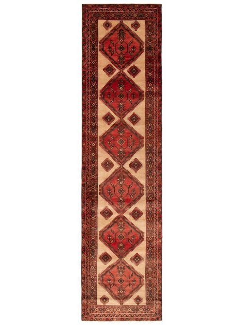 Persian Style 3'6" x 13'10" Hand-knotted Wool Rug 