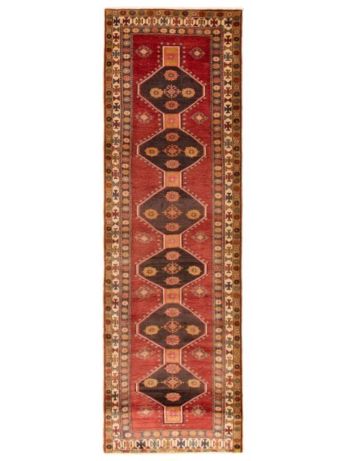Persian Style 3'7" x 11'11" Hand-knotted Wool Rug 