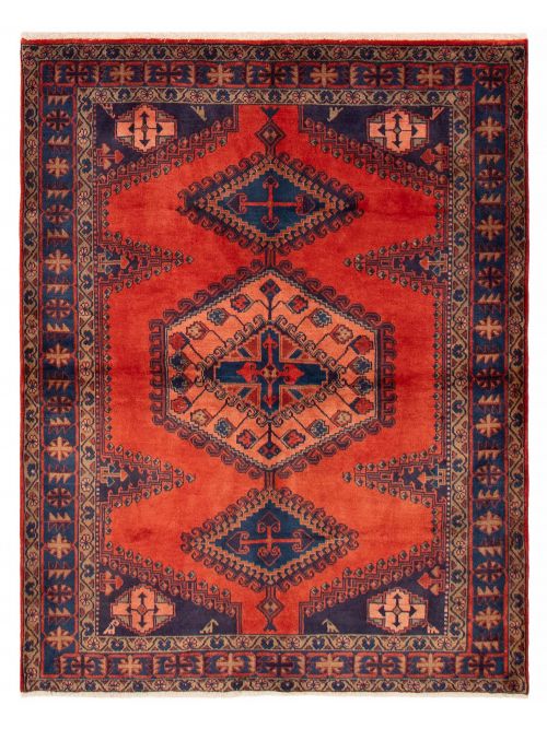 Persian Style 5'2" x 6'8" Hand-knotted Wool Rug 