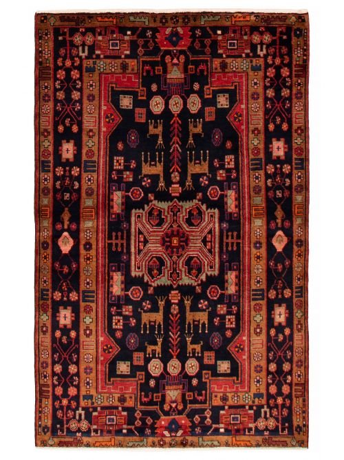 Persian Style 4'7" x 7'0" Hand-knotted Wool Rug 