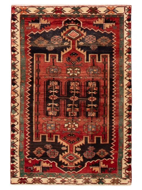 Persian Style 4'4" x 6'6" Hand-knotted Wool Rug 