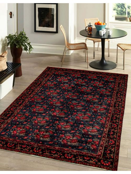 Persian Style 6'4" x 9'7" Hand-knotted Wool Rug 