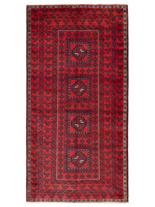 Afghan Baluch 5'1" x 10'2" Hand-knotted Wool Rug 