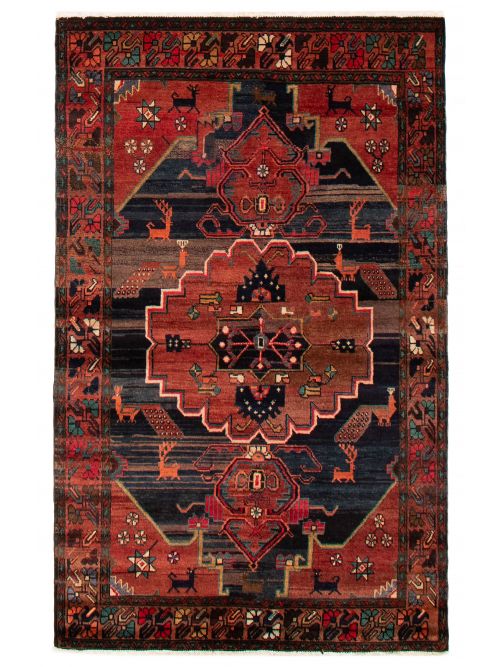 Persian Style 4'1" x 6'7" Hand-knotted Wool Rug 