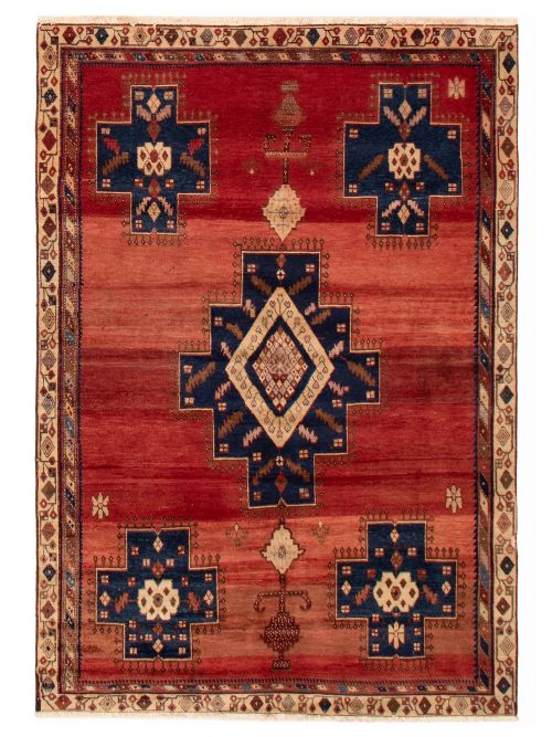 Persian Style 5'3" x 7'6" Hand-knotted Wool Rug 