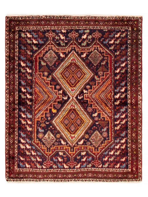 Persian Style 5'2" x 6'3" Hand-knotted Wool Rug 