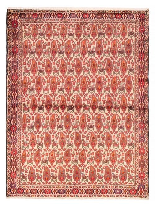Persian Style 5'0" x 6'8" Hand-knotted Wool Rug 