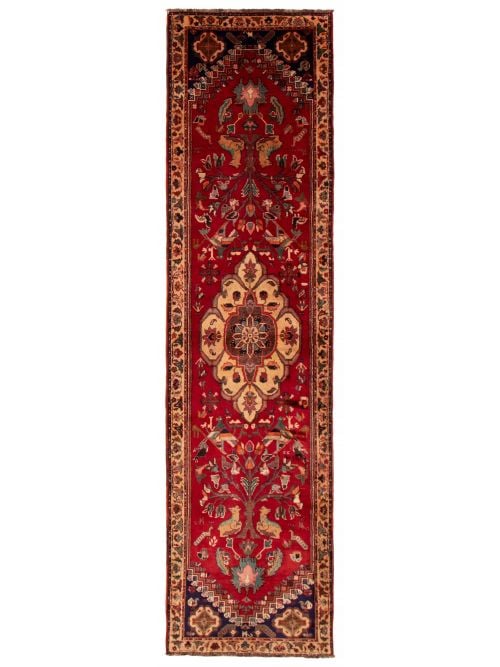 Persian Style 3'3" x 12'9" Hand-knotted Wool Rug 
