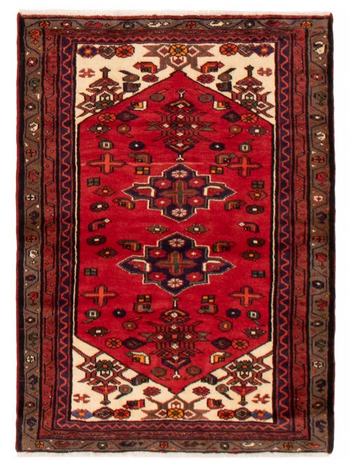Persian Style 3'4" x 4'7" Hand-knotted Wool Rug 