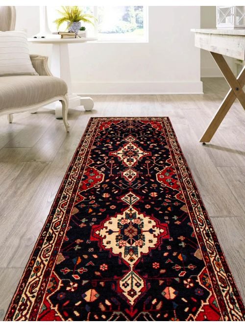Persian Style 3'8" x 16'9" Hand-knotted Wool Rug 