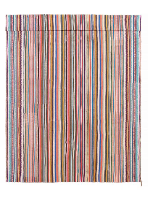 Turkish Anatolia Patch 9'8" x 14'2" Flat-Weave Wool Kilim 