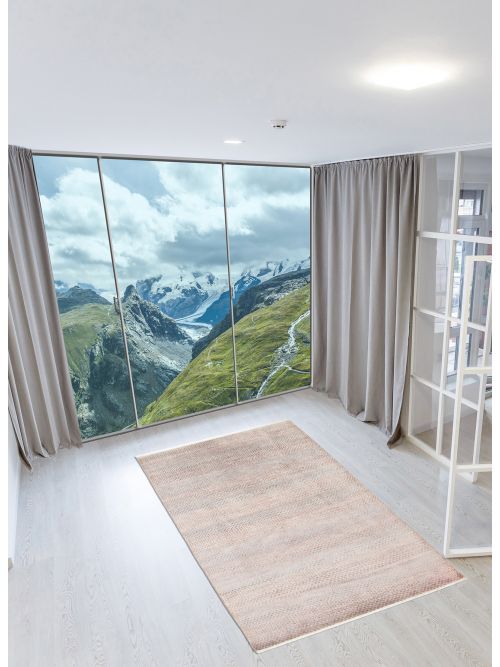 Indian Silk Shadow Hand-knotted Silk & Wool Rug, 183 x 272 cm