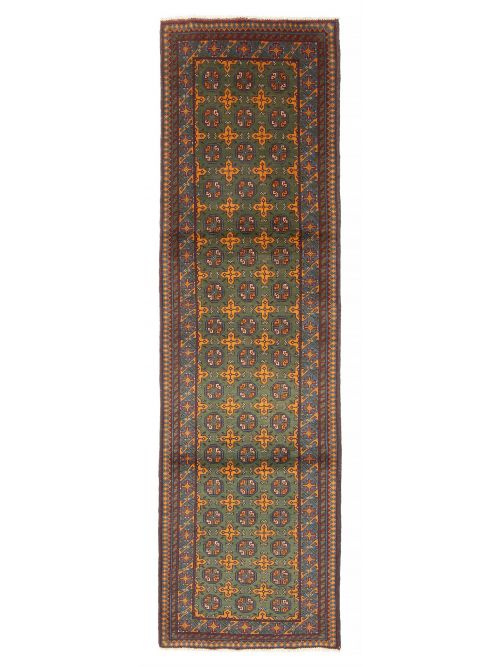 Afghan Finest Kargahi 2'9" x 9'9" Hand-knotted Wool Rug 