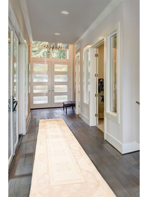 Turkish Color Transition Hand-knotted Wool Runner Rug, 79 x 269 cm