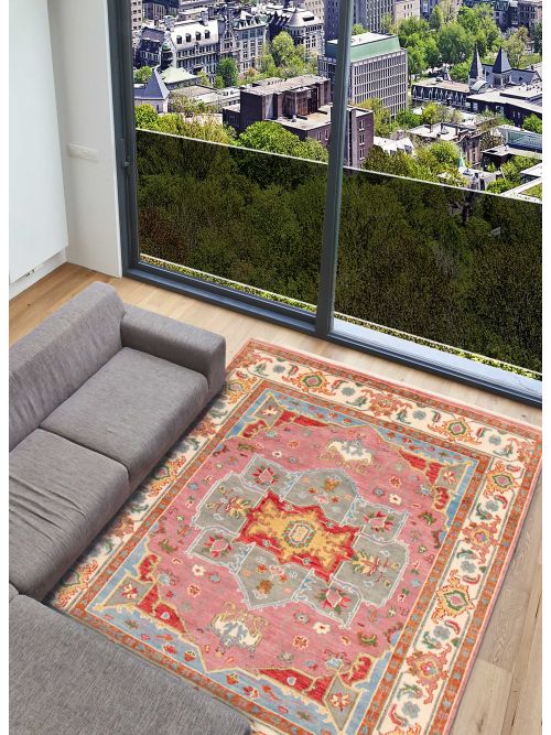 Indian Jules Serapi Hand-knotted Wool Rug, 236 x 302 cm