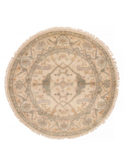 Indian Royal Oushak Hand-knotted Wool Rug, 173 x 173 cm