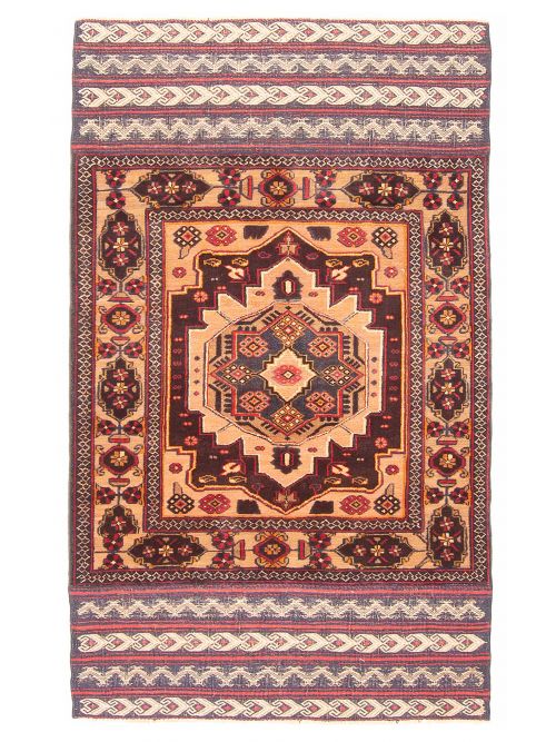 Afghan Teimani Hand-knotted Wool Rug, 86 x 147 cm