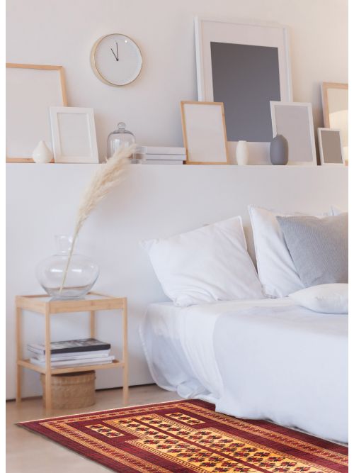 Afghan Teimani Hand-knotted Wool Rug, 91 x 152 cm