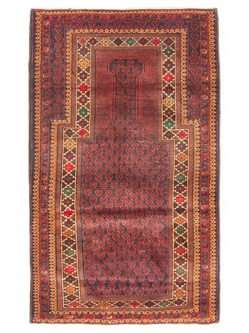 Afghan Teimani Hand-knotted Wool Rug, 89 x 150 cm