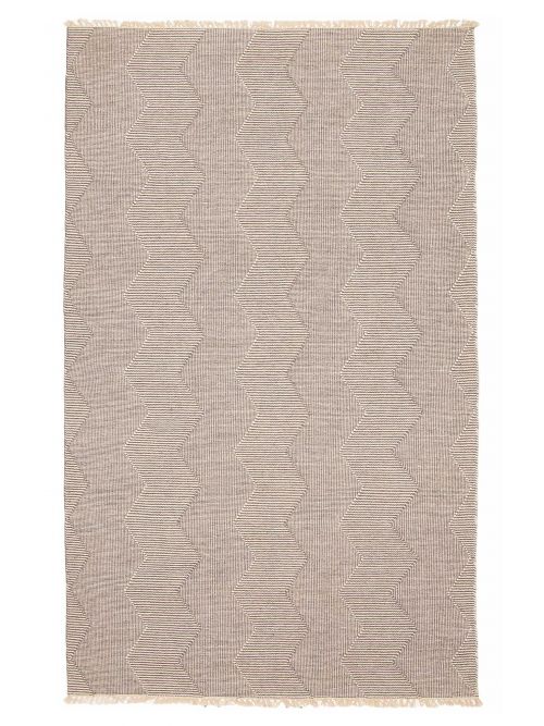 Indian Sienna Braid weave Wool Rug, 152 x 246 cm