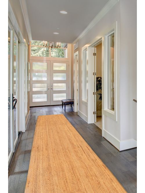 Tapis palas denizli 2'8" x 13'3" en jute filée à la main