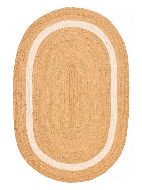 Indian Palas Denizli 3'11" x 5'11" Braided Weave Jute Rug 