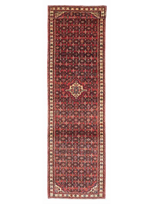 Persian Style 3'4" x 12'11" Hand-knotted Wool Runner Rug 
