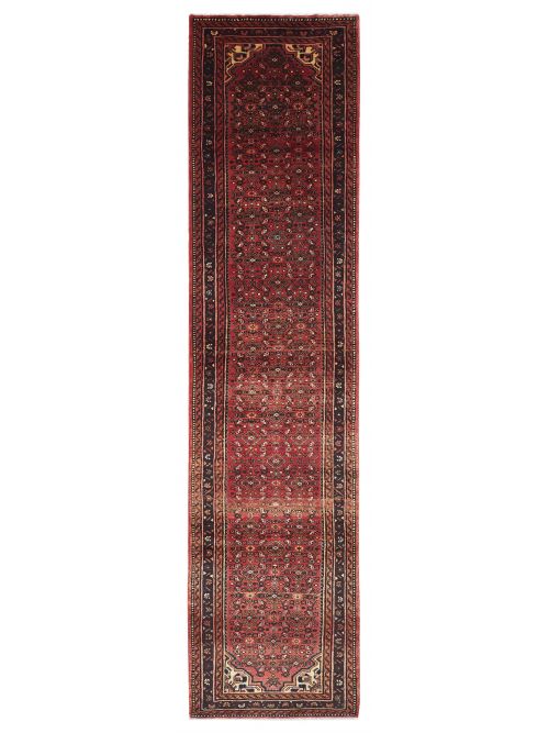 Persian Style 3'0" x 12'10" Hand-knotted Wool Runner Rug 