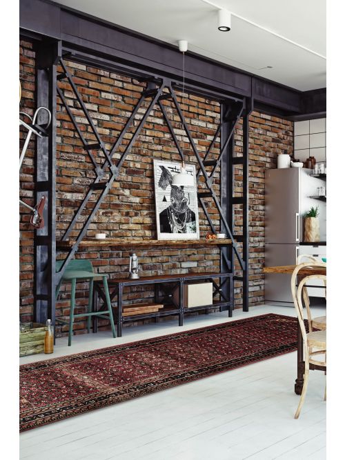 Persian Style 3'0" x 12'10" Hand-knotted Wool Runner Rug 