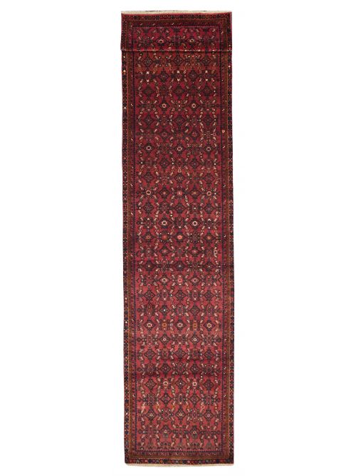 Persian Style 3'2" x 16'1" Hand-knotted Wool Runner Rug 