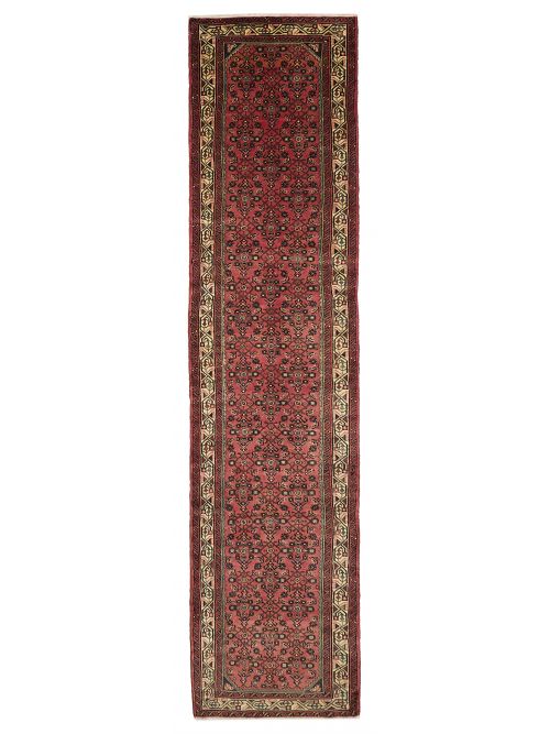 Persian Style 3'0" x 13'4" Hand-knotted Wool Runner Rug 