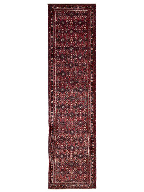 Persian Style 3'2" x 13'0" Hand-knotted Wool Runner Rug 