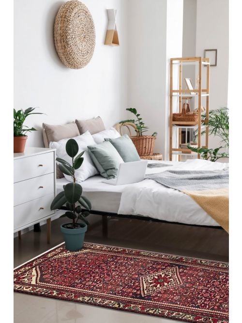 Persian Style 3'9" x 10'5" Hand-knotted Wool Runner Rug 