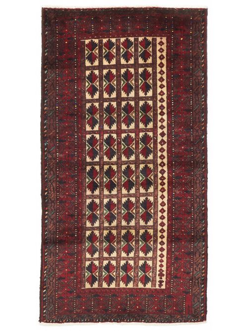 Afghan Teimani 2'7" x 4'11" Hand-knotted Wool Rug 