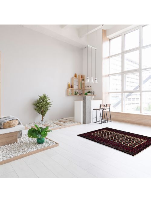 Afghan Teimani 2'7" x 4'11" Hand-knotted Wool Rug 