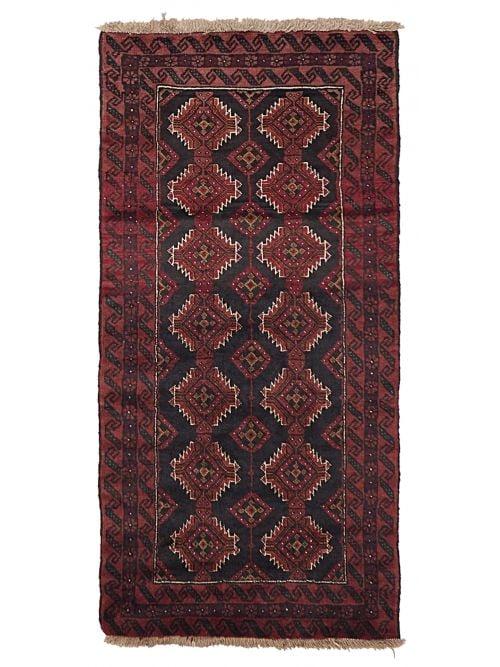 Afghan Baluch 2'11" x 5'9" Hand-knotted Wool Rug 