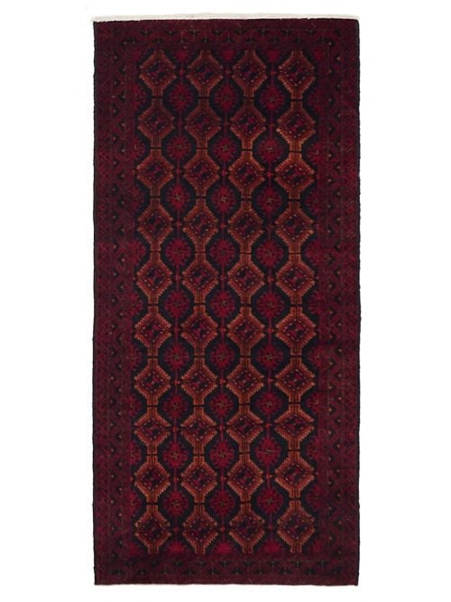 Afghan Teimani 3'3" x 7'1" Hand-knotted Wool Rug 