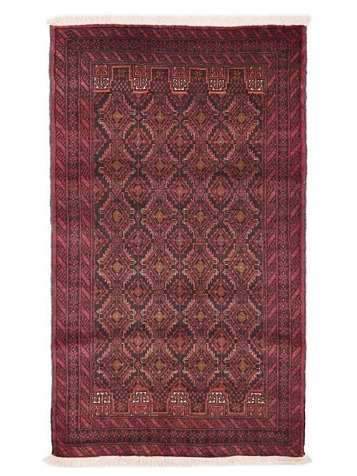 Afghan Teimani 3'2" x 5'6" Hand-knotted Wool Rug 