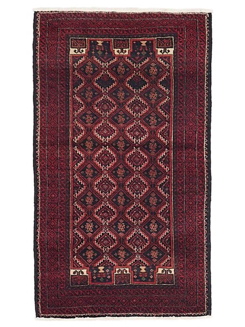 Afghan Teimani 3'1" x 5'4" Hand-knotted Wool Rug 