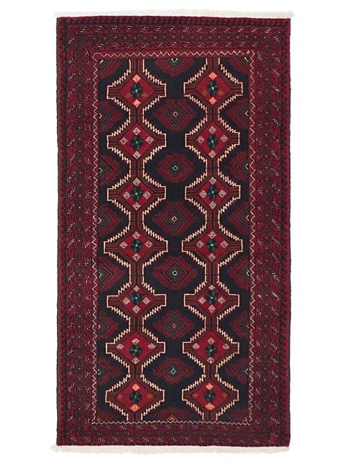 Afghan Teimani 3'4" x 6'3" Hand-knotted Wool Rug 