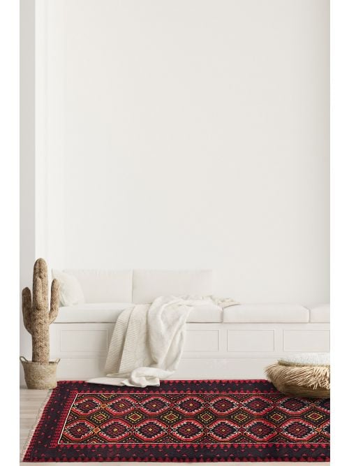Afghan Baluch 2'11" x 5'1" Hand-knotted Wool Rug 