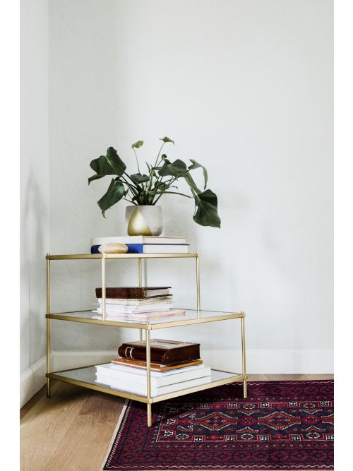 Afghan Teimani Hand-knotted Wool Rug, 99 x 185 cm