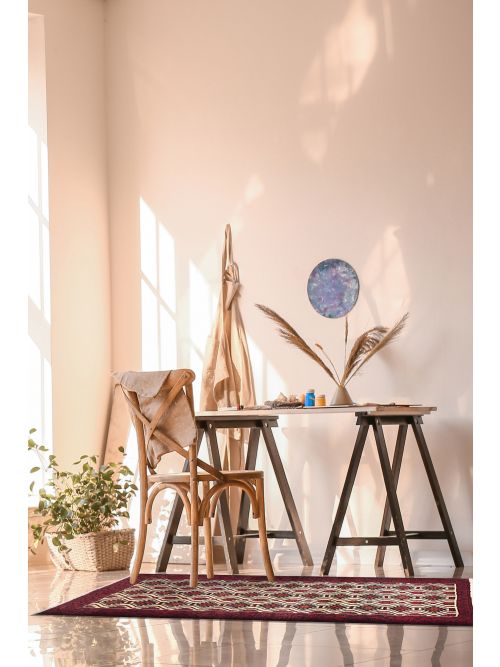 Afghan Teimani Hand-knotted Wool Rug, 99 x 180 cm