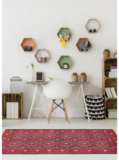 Afghan Teimani Hand-knotted Wool Rug, 86 x 160 cm