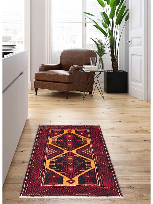 Afghan Baluch Hand-knotted Wool Rug, 91 x 168 cm