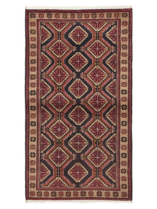 Afghan Teimani 3'7" x 6'8" Hand-knotted Wool Rug 